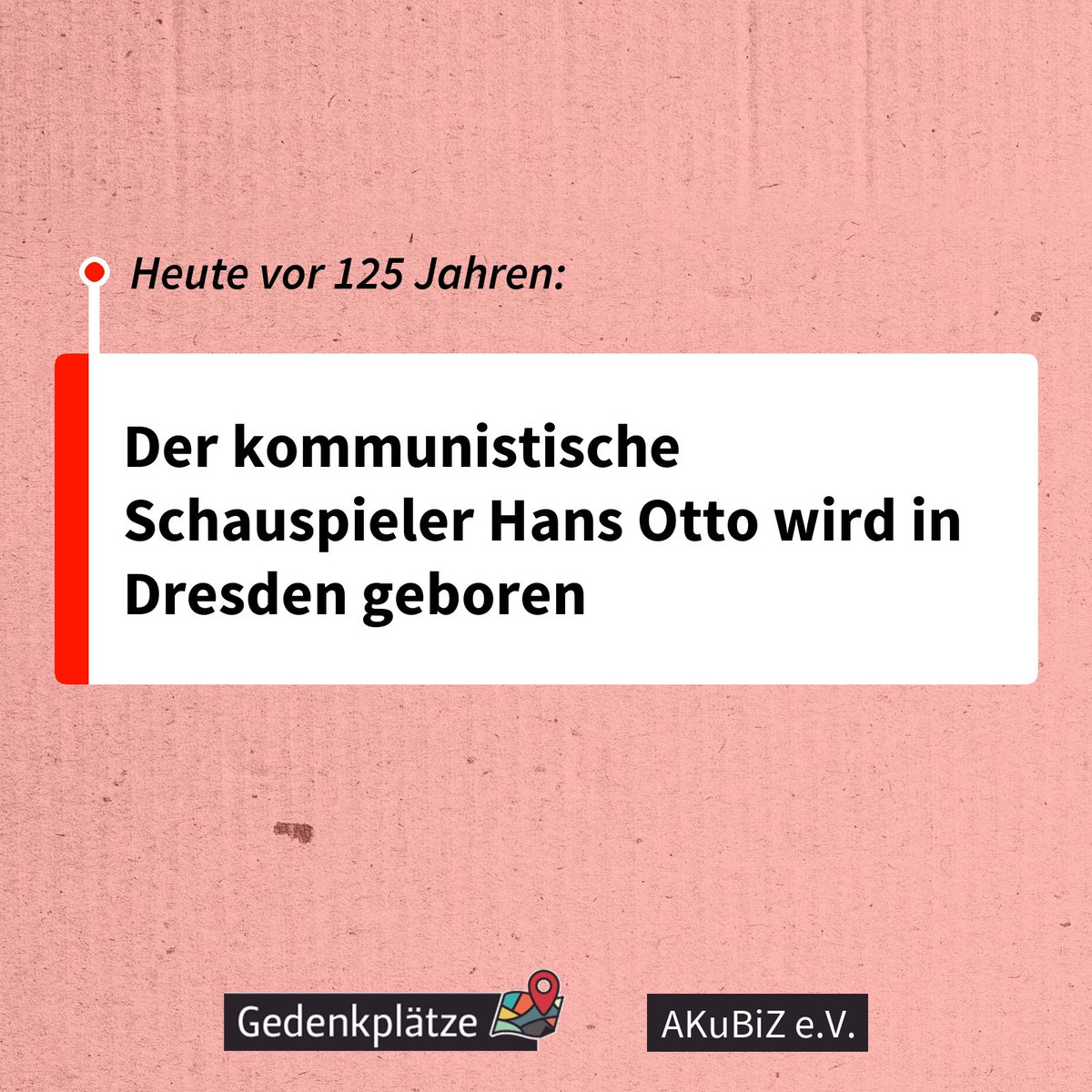 #OTD vor 125 Jahren: Der kommunistische Schauspieler Hans Otto wird in Dresden geboren gedenkplaetze.info/biografien/han…