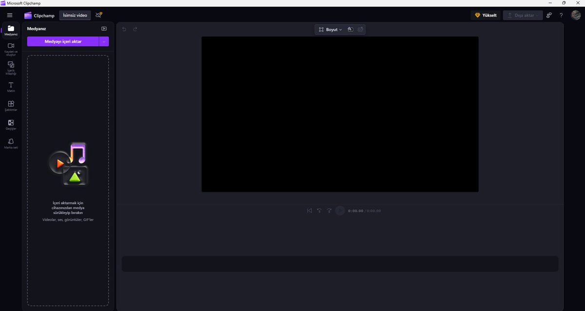 Microsoft Clipchamp sayesinde CapCut'a para vermekten kurtuldum. Ücretsiz versiyonu bile iş görüyor kendi logosunu da eklemiyor yağ gibi akıyor mübarek