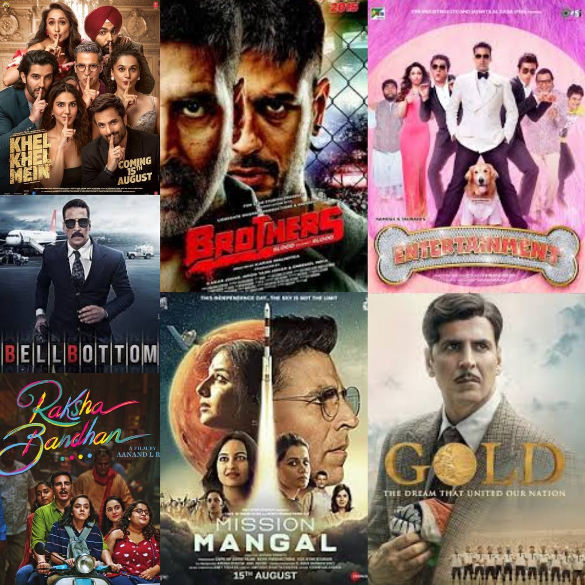 GauravAkshay16's tweet photo. BIG August Calendar FT. @akshaykumar
#Rustom
#SinghIsKinng
#HeyyBabyy
#OMG2
#ToiletEkPremKatha
#Dhadkan
#Brothers
#MissionMangal
#Gold
#Entertainment
#Rakshabandhan
#BellBottom
#KhelKhelMein
#OUATIMD
#Deedar
#Tarazu
#Barood
#Joker
#JaaniDushman
#Dancer https://t.co/nx7mO4p3y5