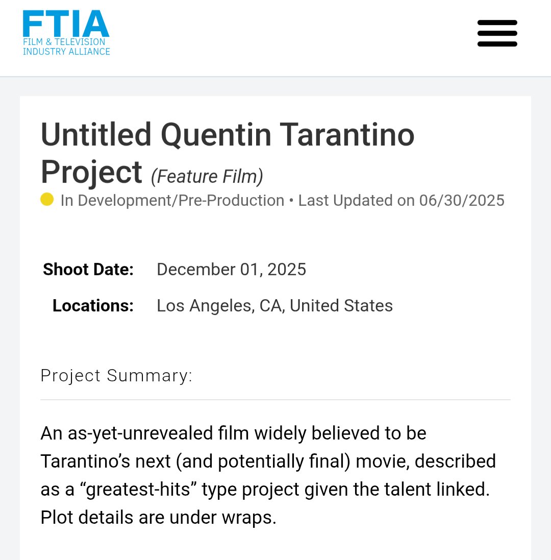 Untitled Quentin Tarantino project...