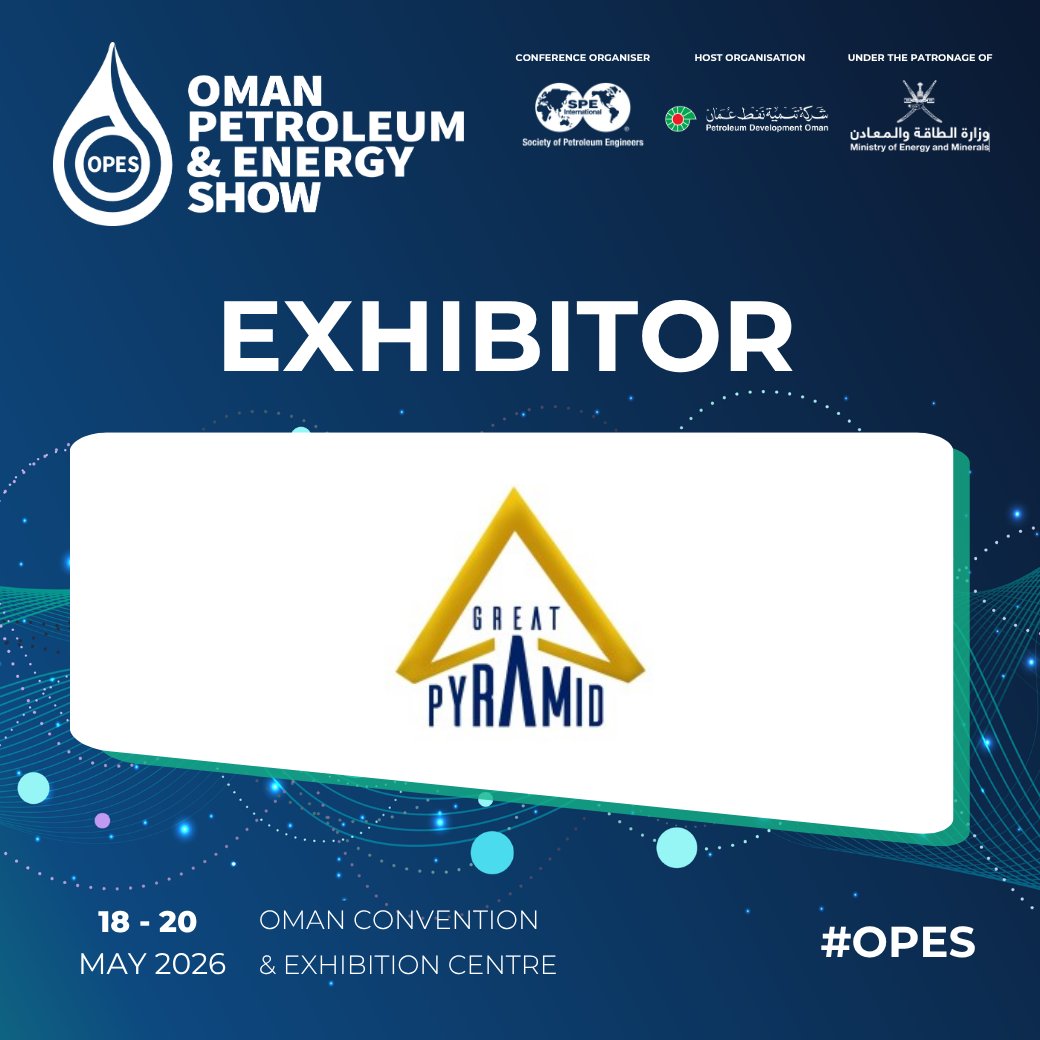 We are excited to welcome Great Pyramid as an exhibitor for OPES 2026! 

Get in touch to book your stand today: eu1.hubs.ly/H0lMQjP0

#OPES2026 #oilandgas #energy #petroleum #sustainability #cleanenergy