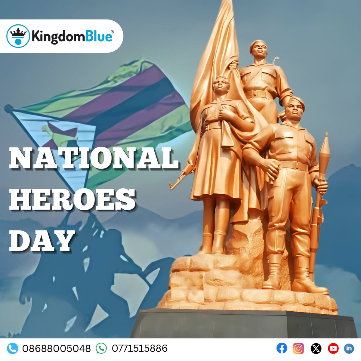 Happy Heroes' Day and Defence Forces Day Zimbabwe! We join the nation in remembering and celebrating our Heroes.
#Heroesday #kingdombluezimbabwe