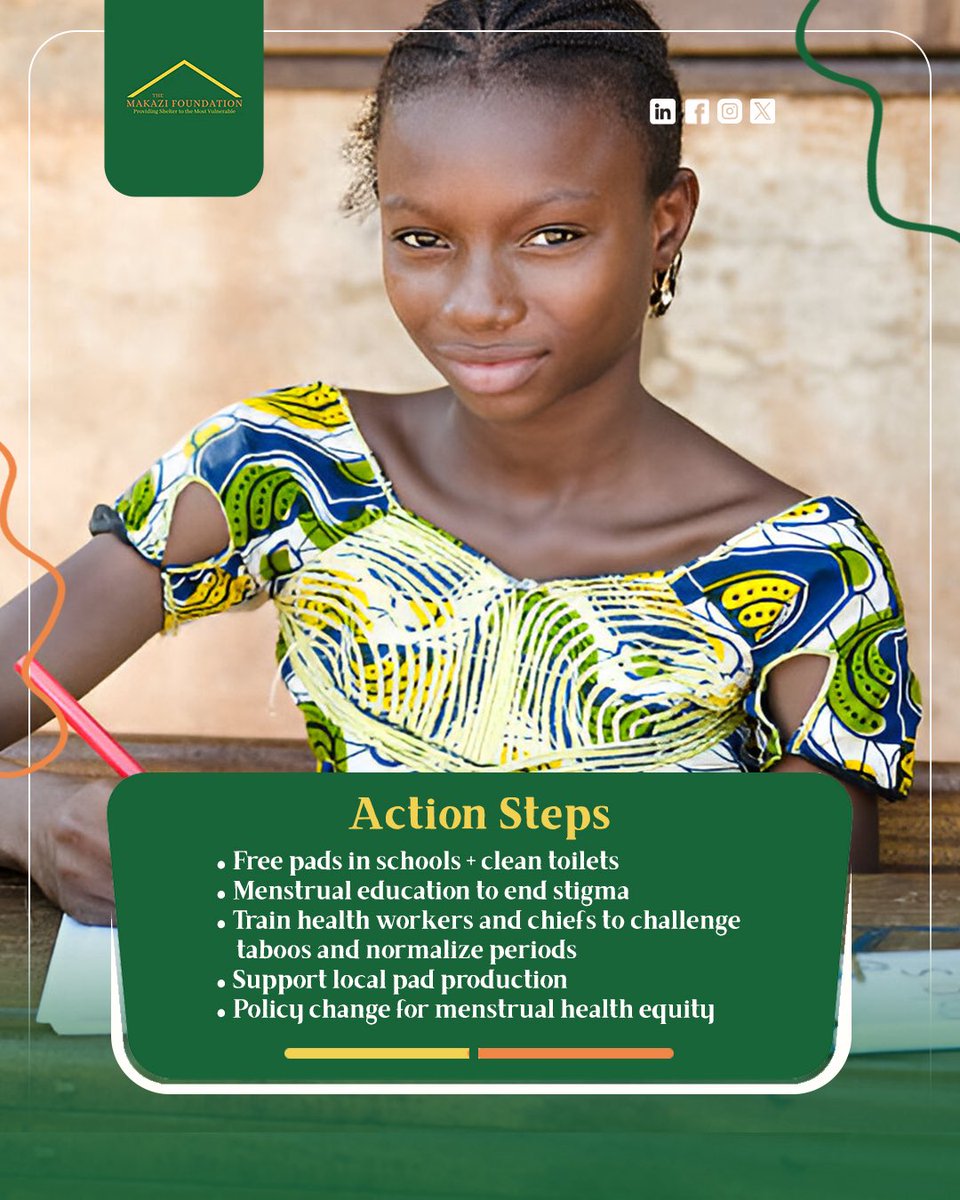 Makazi_265's tweet photo. In Malawi, thousands of girls miss school every month simply because they don't have access to pads or clean toilets.
#MakaziFoundation #PeriodPovertyMW
#MenstrualJustice #PadsForAll #GirlsEducation #SDG5
#DignityNotShame #LeaveNoOneBehind #MHMForAlI https://t.co/r5GO65qkox