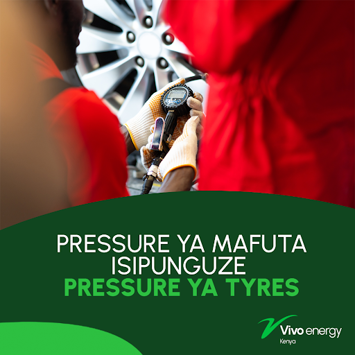 vivoenergykenya's tweet photo. Low tyre pressure leads to more fuel used and
faster tyre wear. Check your tyre pressure weekly; it’s a small habit with BIG savings. Need help? Our Shell Service station customer champions are ready to assist! #VEKcares
#FuelSavingTips https://t.co/arIO7Af4FO