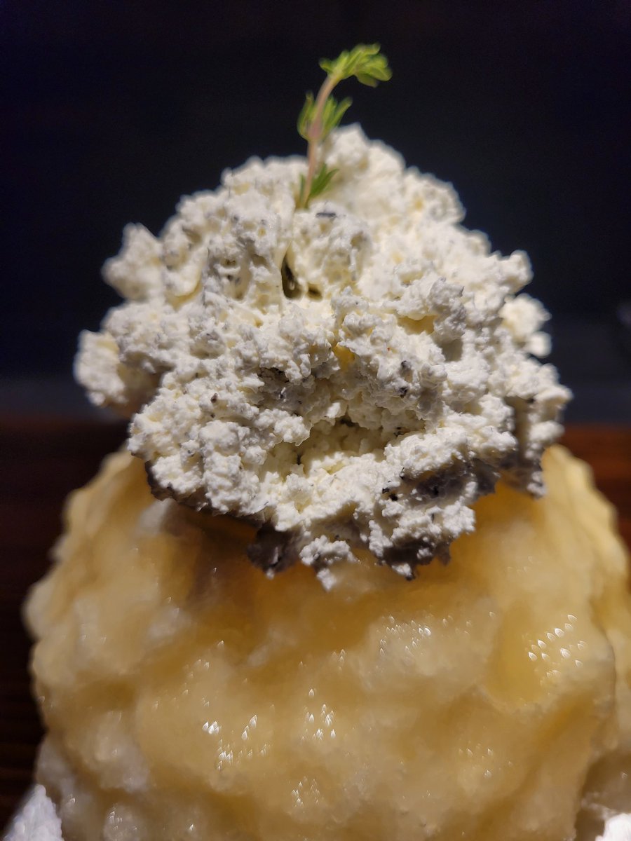 Badu1109's tweet photo. ダメ元で予約取ってみた@FLAT Kakigori cafe
宝くじ当たった気分😀
白桃とアールグレイクリームチーズ。
素敵なお店でした。
今度はお酒呑みに行きたい感じ🩷 https://t.co/YheYt7mNBw
