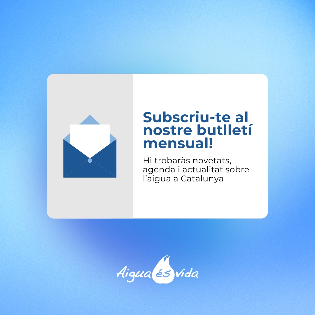 ✉️📣 Subscriu-te al butlletí mensual d'Aigua és Vida!

Estigues al dia del moviment de l'aigua a Catalunya 👥 Rebràs novetats, agenda i actualitat a la teva safata de correu electrònic!

✍️ Dona't d'alta aquí: f.mtr.cool/ddgifuktwr