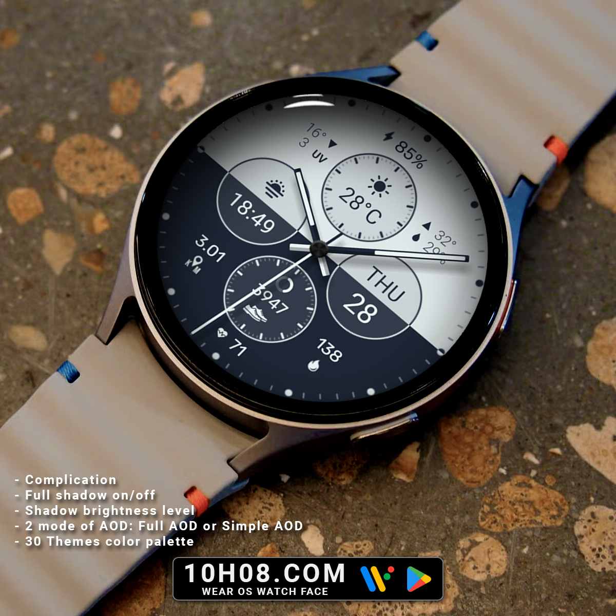 10h08com's tweet photo. 🎉 Sale off 60% every day at https://t.co/GFeFX53Clc 😵‍💫

Get it on Google: https://t.co/v4FjuzqWXP

#wearos #watchface #wearoswatchface #galaxywatch4 #galaxywatch4classic #galaxywatch5 #galaxywatch5pro #galaxywatch6 #galaxywatch6classic #galaxywatch7 #galaxywatch7classic https://t.co/k631bcqmRv