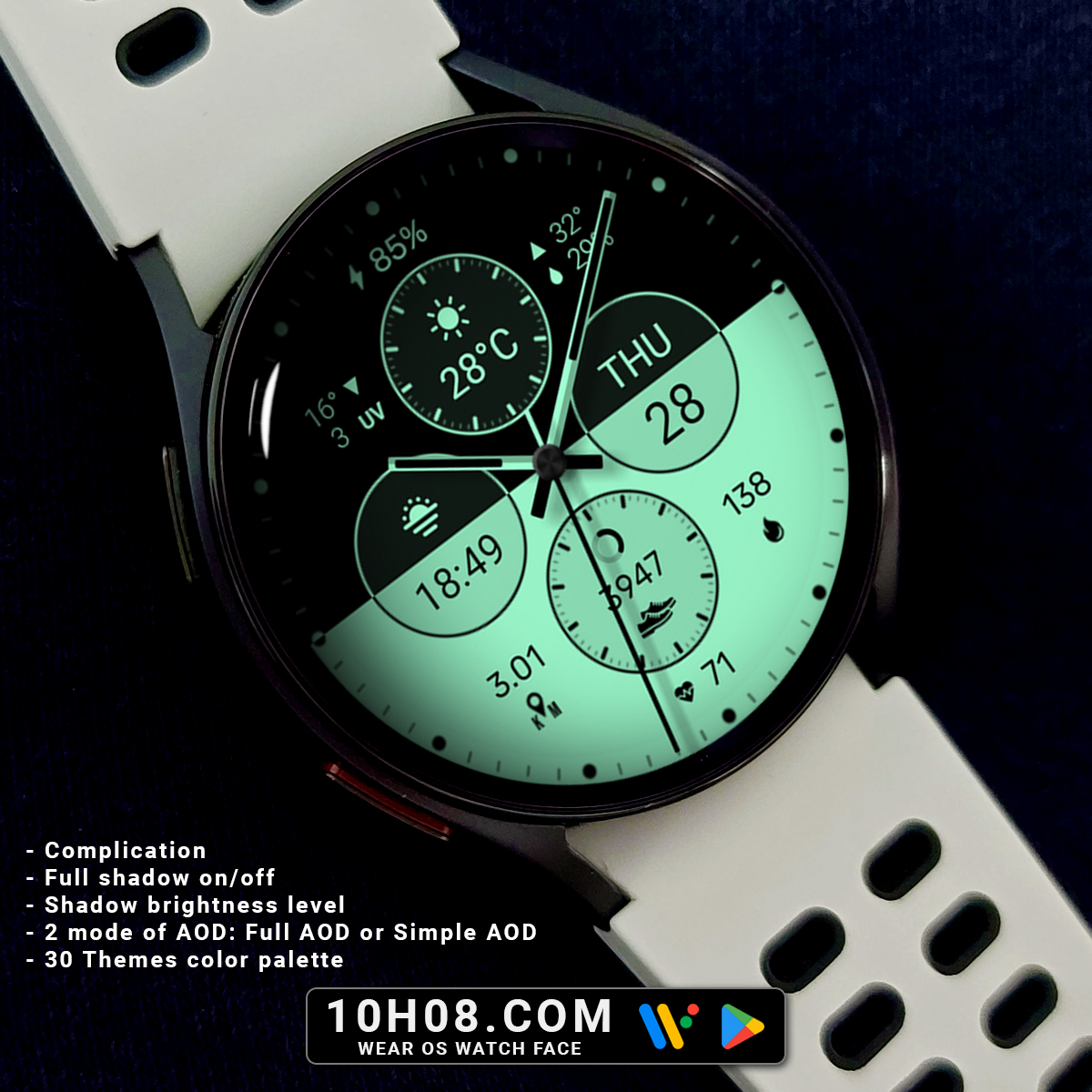 10h08com's tweet photo. 🎉 Sale off 60% every day at https://t.co/GFeFX53Clc 😵‍💫

Get it on Google: https://t.co/v4FjuzqWXP

#wearos #watchface #wearoswatchface #galaxywatch4 #galaxywatch4classic #galaxywatch5 #galaxywatch5pro #galaxywatch6 #galaxywatch6classic #galaxywatch7 #galaxywatch7classic https://t.co/k631bcqmRv