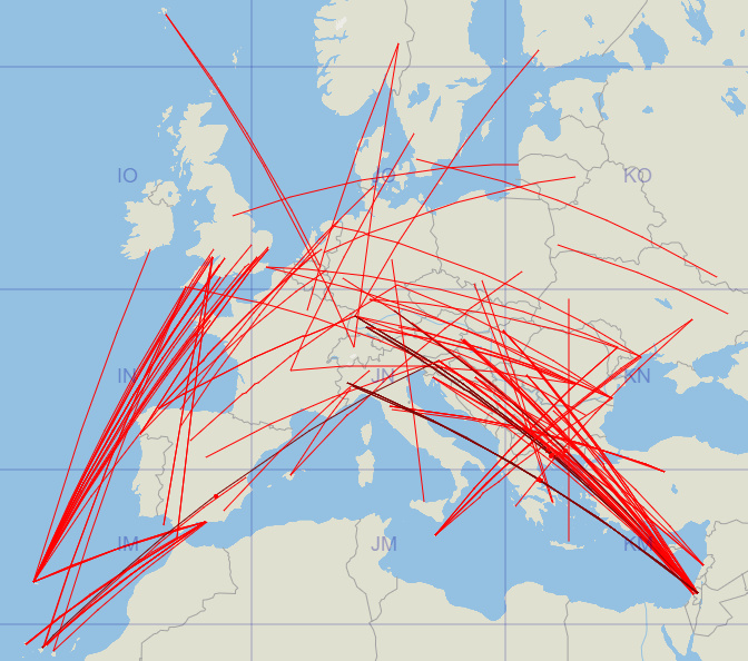 DXMAPS's tweet photo. The animated maps of the 2m Sporadic-E events in Europe on August 5th and 9th are available at https://t.co/VbjyrqYIZn

Non-animated maps are also available at https://t.co/i6TV3vzxUY

#SporadicE #vhf #2mband #144Mhz https://t.co/R4veHXXdHc