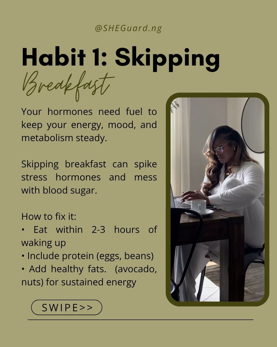 faiytth_'s tweet photo. Day 3 of the SMM Challenge by @mayo_naisee
I created an educational carousel for SHEGuard. Swipe to see how your everyday habits affect your hormones.
#SMMProject https://t.co/Wn5XR5UeC5