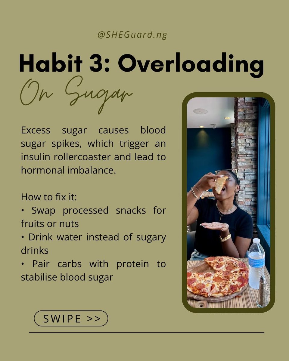 faiytth_'s tweet photo. Day 3 of the SMM Challenge by @mayo_naisee
I created an educational carousel for SHEGuard. Swipe to see how your everyday habits affect your hormones.
#SMMProject https://t.co/Wn5XR5UeC5