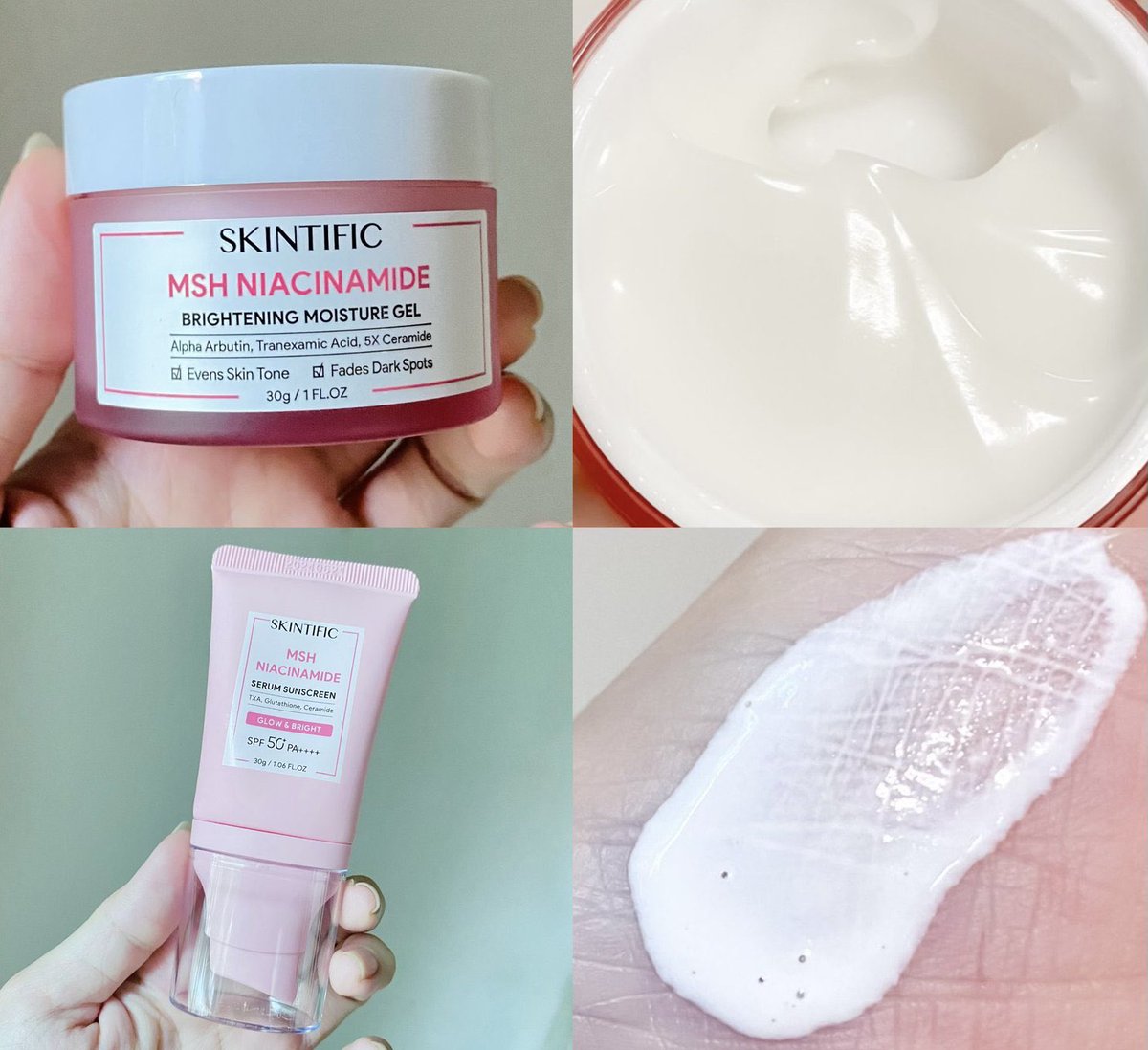 polypeelo's tweet image. #Skintific #Niacinamide ที่ราคาโคตรเบา
💖 MSH Niacinamide Brightening Moisture Gel ชอบเนื้อสัมผัสที่บางเบา ซึมไวมากกก ผิวไบร์ท เรียบเนียน ลดรอย ใช้ก่อนแต่งหน้าคือที่สุดดด
☀️กันแดดเนื้อน้ำ MSH Niacinamide Serum Spf50+Pa++++ หลอดชมพู เนื้อบางเบา เบาผิว ชห. เบาที่สุดแล้วมั้ง
