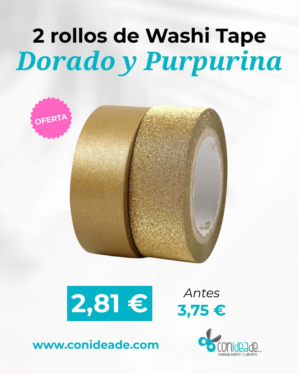 conideade's tweet photo. ¿Conoces los #washitape? Una cinta japonesa muy original para trabajos de #scrapbooking y #manualidades  ✅
.
Puedes ver los colores aquí 👉 https://t.co/eBAxQj3BBC
.
#conideade #tiendademanualidades #diy #handmade #creatividad #scrap #cintajaponesa https://t.co/WHOs2Lyzec