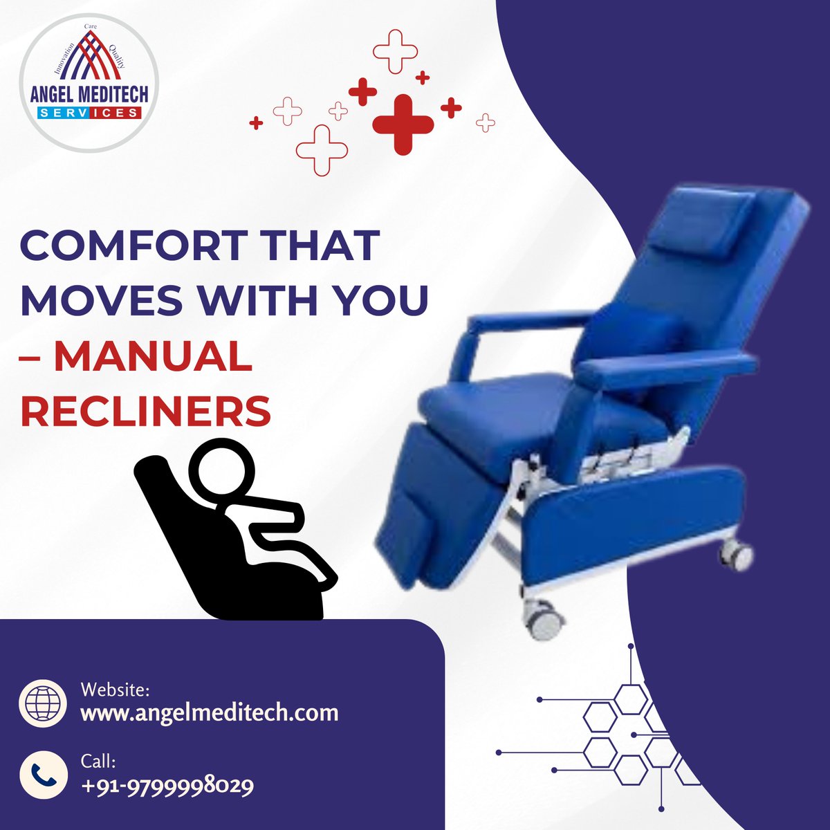 angel_meditech's tweet photo. Comfort That Moves with You – Manual Recliners

For More Info:

Visit US: 

Contact us: +91-97999 98029

Website: https://t.co/olts6Dtkjm

#angelmeditech #restfulsleep #airwayhealth #homehealthcare #portableoxygen #oxygenanywhere #breathingeasy #ManualRecliner #PatientComfort https://t.co/4UgnrKrRuV
