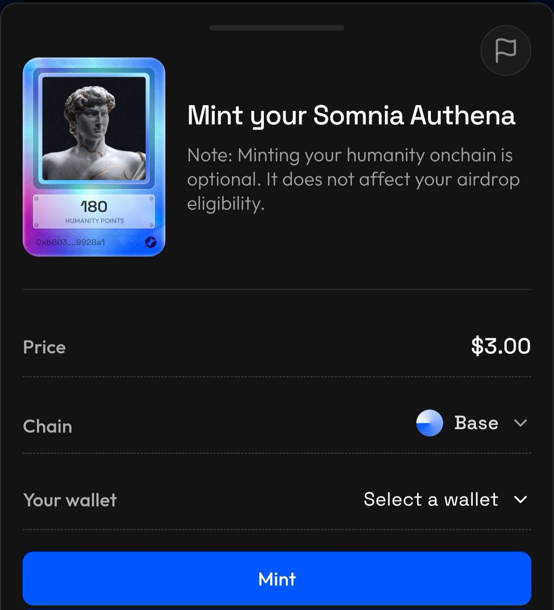 Axe9505's tweet photo. 🛑 Minting an NFT does not affect your eligibility to participate.
✅️ Only your wallet’s overall score matters.
@Somnia_Network @Authena_xyz
#Somnia_Network #Authena
#Airdrop https://t.co/TGHH6NB6Hi