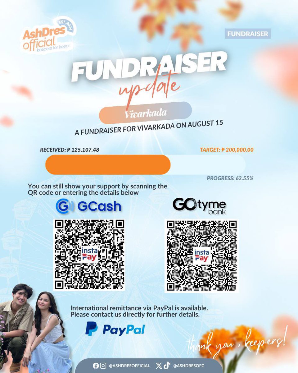 _drestinelle's tweet photo. Hello everyone, pls if you have extra budget you can spare, kindly donate to @AshDresOFC, @adprotectorteam,  @TeamAndresOFC and @ashdresmindanao for them to be able to complete their target goal in their DD before vivarkada con, any amount will do po:) https://t.co/4B75z4i1bI