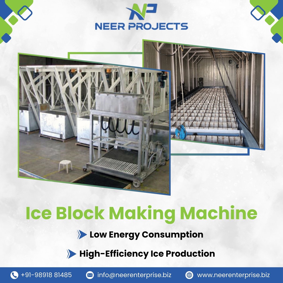 neerenterprise's tweet image. Cut costs &amp;amp; improve efficiency with our Block Ice Making Plant – reliable, long-lasting ice blocks &amp;amp; eco-friendly performance. 
Details: neerenterprise.biz/products/ice-b…
#neerprojects #IceMakingPlant #iceblockmakingmachine #icemakingmachine