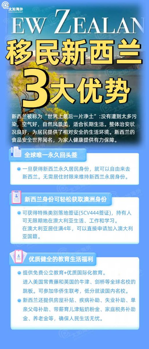 LMingming's tweet photo. 一人申请，全家移民新西兰+ 澳洲福利  #微信 13808837133
方案1⃣️投资 500 万 / 1000 万纽币，配偶及 24 岁以下未婚在读子女可随行
方案2⃣️符合绿名单要求，一步到位获绿卡
方案3⃣️硕士/博士+新西兰工作经验=新西兰绿卡
 新西兰公民自动获澳洲永居待遇，教育、医疗、养老三重保障，给家人顶配未来 https://t.co/sDP14eznUR