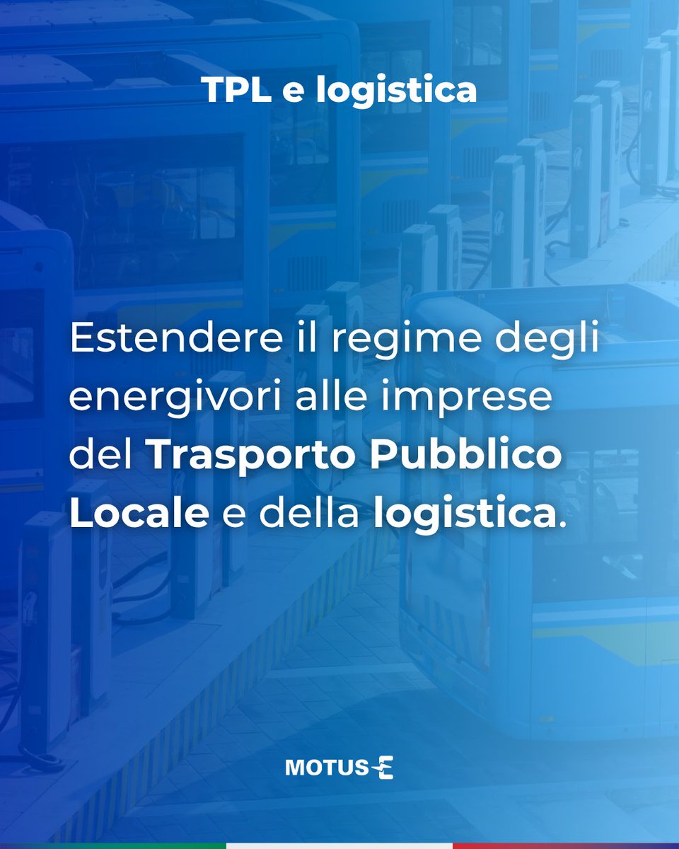🚌 Come agevolare l’utilizzo di mezzi elettrici per trasporto pubblico locale e logistica?

📍 Leggi la proposta normativa contenuta nel Libro Bianco di Motus-E.

👉🏻 motus-e.org/studi_e_ricerc…