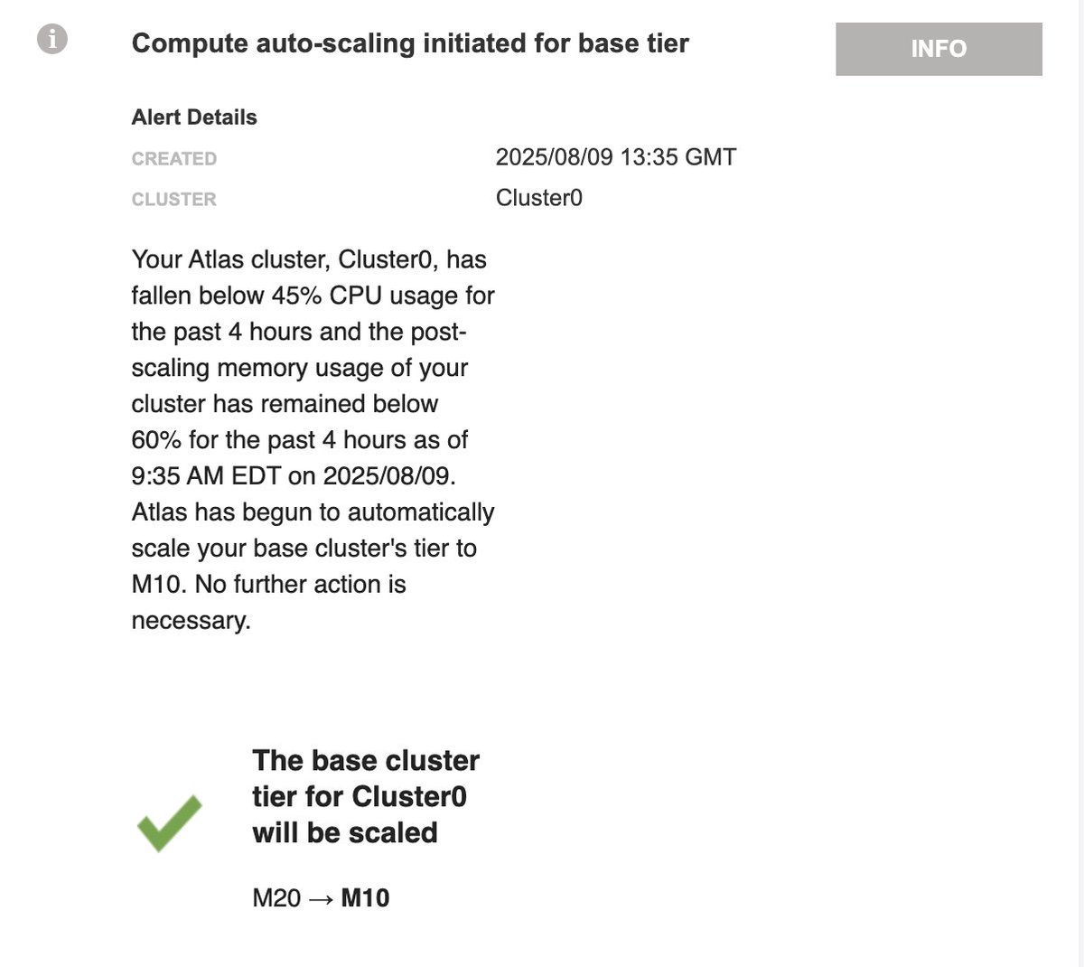 Nobody takes care of you better than @mongodb atlas does.