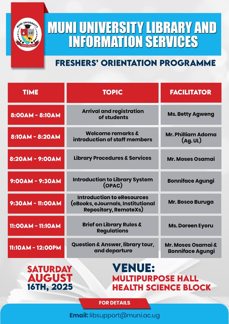 Muni University Library tweet media