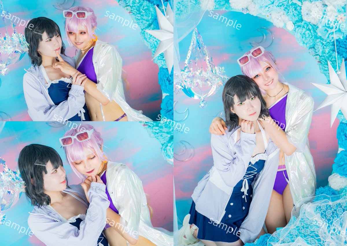 🌟新刊告知🌟

今週末のコミケ1日目（8/16）にて、蓮ノ空の安養寺姫芽ちゃんと百生吟子ちゃんの水着コスプレ写真集を頒布します。

るいかちゃん（<a href="/ruuuika/">幸春るいか</a> ）との初の写真集♡♡♡

B5/28p/2000円です。

高松さん（<a href="/natsuki_dooge/">高松㌠＠</a> ）にご撮影いただいています。

#C106 #cosplay