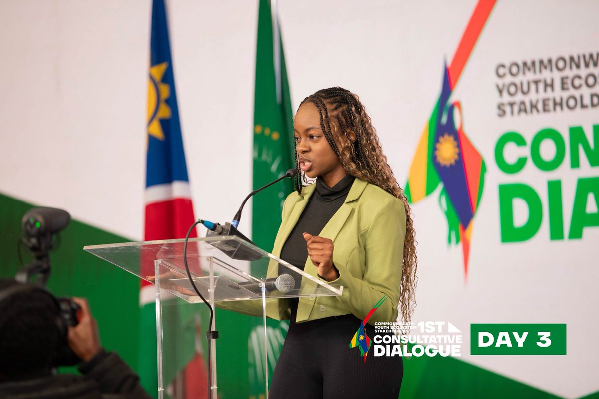 BerthaJTobias's tweet image. 200+ young leaders. 56 nations. 1 historic gathering!!!

At the first #Commonwealth Youth Council Consultative Dialogue held in Namibia last week, young people came together in shared passion &amp;amp; fearlessness. 

Steady pursuit. Imminent triumph.