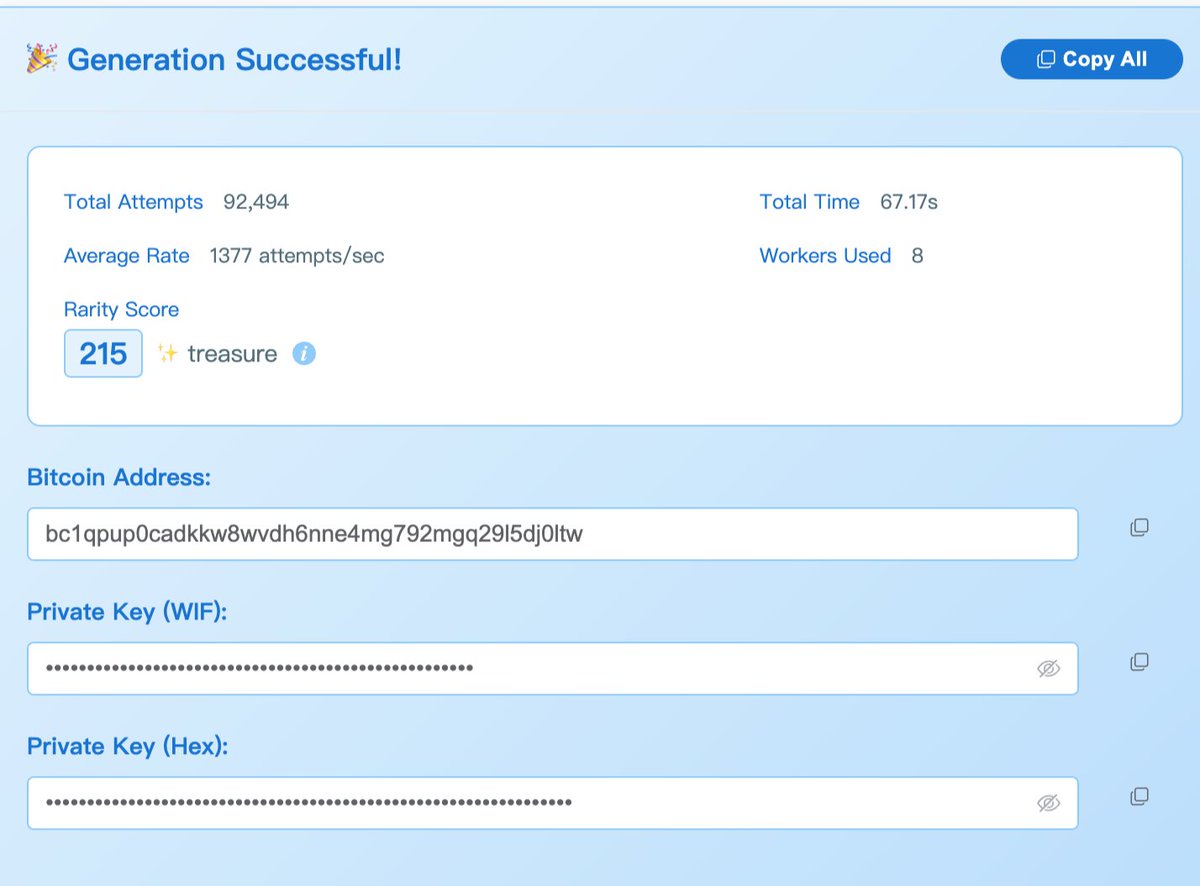opsat增加了关于OP20的代打板块，新增了 OP Return 铸造面板和信息监测，并且支持了更多自定义内容、低费率 mint 以及无限加速。

另外我还升级了下私钥碰撞算法，目前支持多核批量计算，我试了下挖 sats 之类的靓号后缀，比之前速度提升了10-20倍，大概2到3分钟就能够挖出来