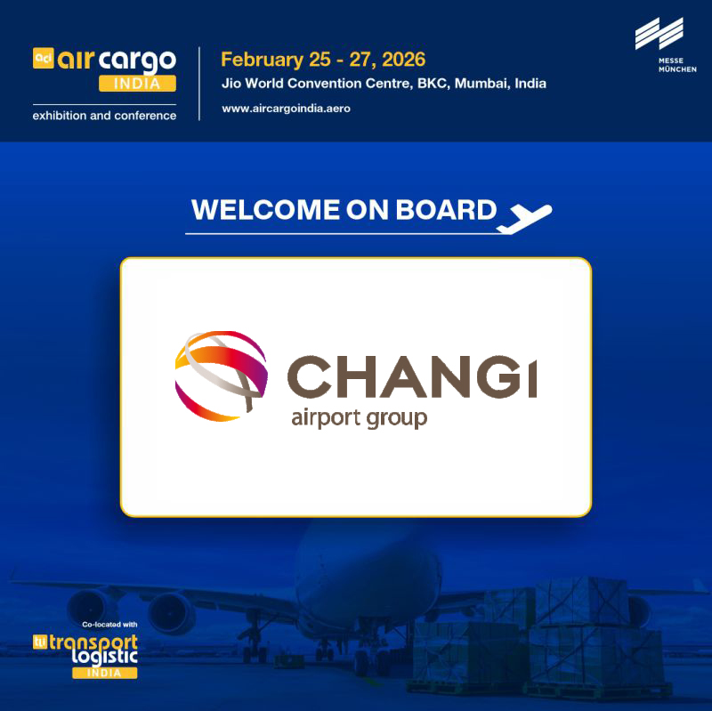 Welcome on Board, Changi airport group to air cargo India &amp; transport logistic India 2026!

📌 Date: 25–27 February 2026

📍 Venue: Jio World Convention Centre, Mumbai

🔗 Register to Exhibit: lnkd.in/dy3N4FUr

#transportlogisticindia2026 #logisticsleadership