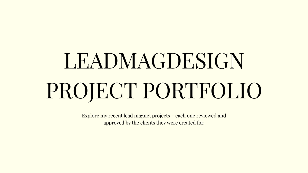 Dhina W | Lead Magnet Designer tweet media