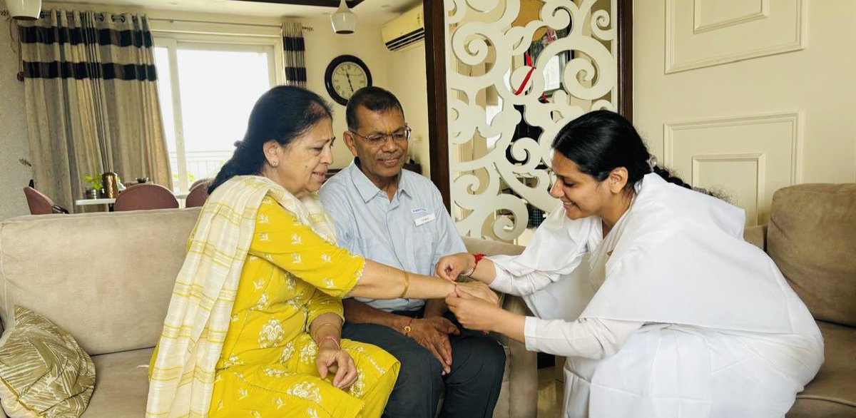 Brahma Kumaris ORC (@omshantiretreat) on Twitter photo Special Rakhi celebration with Shri D.D. Goyal (Director Finance, Maruti Suzuki) & his wife 🌸
BK Sisters shared the spiritual essence of #RakshaBandhan — protection, purity & values.
<a href="/BrahmaKumaris/">Brahma Kumaris</a>
#MarutiSuzuki #BrahmaKumaris #OmShantiRetreat Special Rakhi celebration with Shri D.D. Goyal (Director Finance, Maruti Suzuki) & his wife 🌸
BK Sisters shared the spiritual essence of #RakshaBandhan — protection, purity & values.
<a href="/BrahmaKumaris/">Brahma Kumaris</a>
#MarutiSuzuki #BrahmaKumaris #OmShantiRetreat