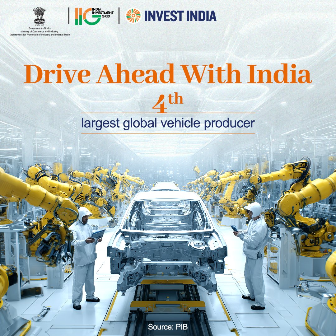 India Investment Grid (@iig_goi) on Twitter photo #GrowWithIndia
#NewIndia’s #automobile sector is driving the future with smart innovations and sustainable solutions, unlocking limitless potential for investors globally.
Explore more in the sector on #IIG at bit.ly/Automotive_IIG
#InvestInIndia #AutoIndustry <a href="/makeinindia/">Make in India</a> #GrowWithIndia
#NewIndia’s #automobile sector is driving the future with smart innovations and sustainable solutions, unlocking limitless potential for investors globally.
Explore more in the sector on #IIG at bit.ly/Automotive_IIG
#InvestInIndia #AutoIndustry <a href="/makeinindia/">Make in India</a>