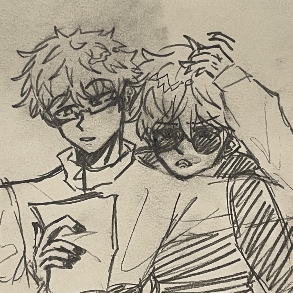17x28 5U 5️⃣🐯/Goyuu/五悠

5️⃣: "Senseeeei~ let's cuddle in my dooooorm alreaadyyyy-"

🐯: *Currently checking a test* "Almost done Satoru-Kun..."