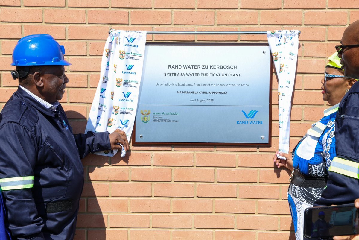 VEREENIGING - Ramaphosa sê Rand Water-aanleg in Vereeniging herbevestig verbintenis tot skoon water <a href="/CyrilRamaphosa/">Cyril Ramaphosa 🇿🇦</a> <a href="/PresidencyZA/">The Presidency 🇿🇦</a> <a href="/Rand_Water/">Rand Water</a> 906fmstereo.com/post/ramaphosa…