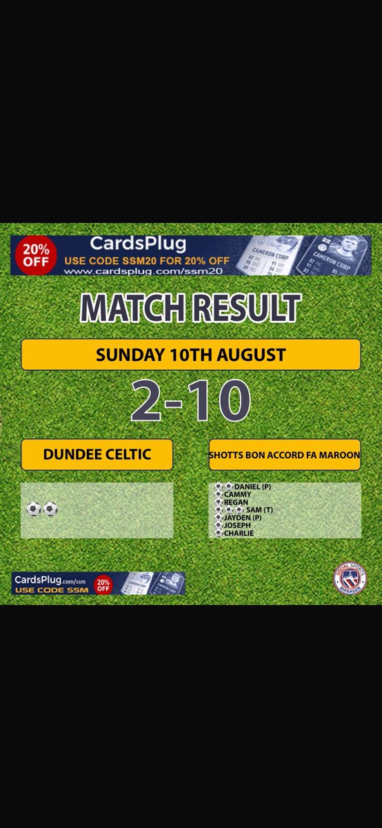 Shotts Bon Accord FA 2008 Maroon tweet media