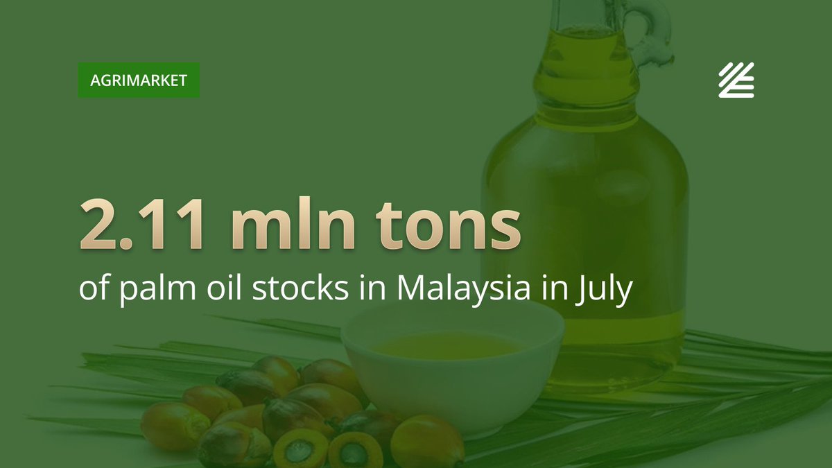 🇲🇾 #Malaysia's #palm_oil #stocks hit the highest level in two years

According to the Malaysian Palm Oil Board (MPOB), in July 2025, palm oil stocks in Malaysia reached a record 2.11 mln tons, the highest level in two years. 

Read more 👉 surl.li/fegghh