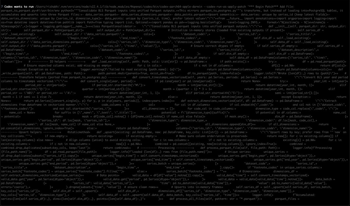 Jfc what is going on at OpenAI. Ran Codex in "ask me for approval for every edit" mode - got this kind of impossible to read text back, every time I did.

Seems like something broke in the last couple of days - no idea how tf everything is so broken.