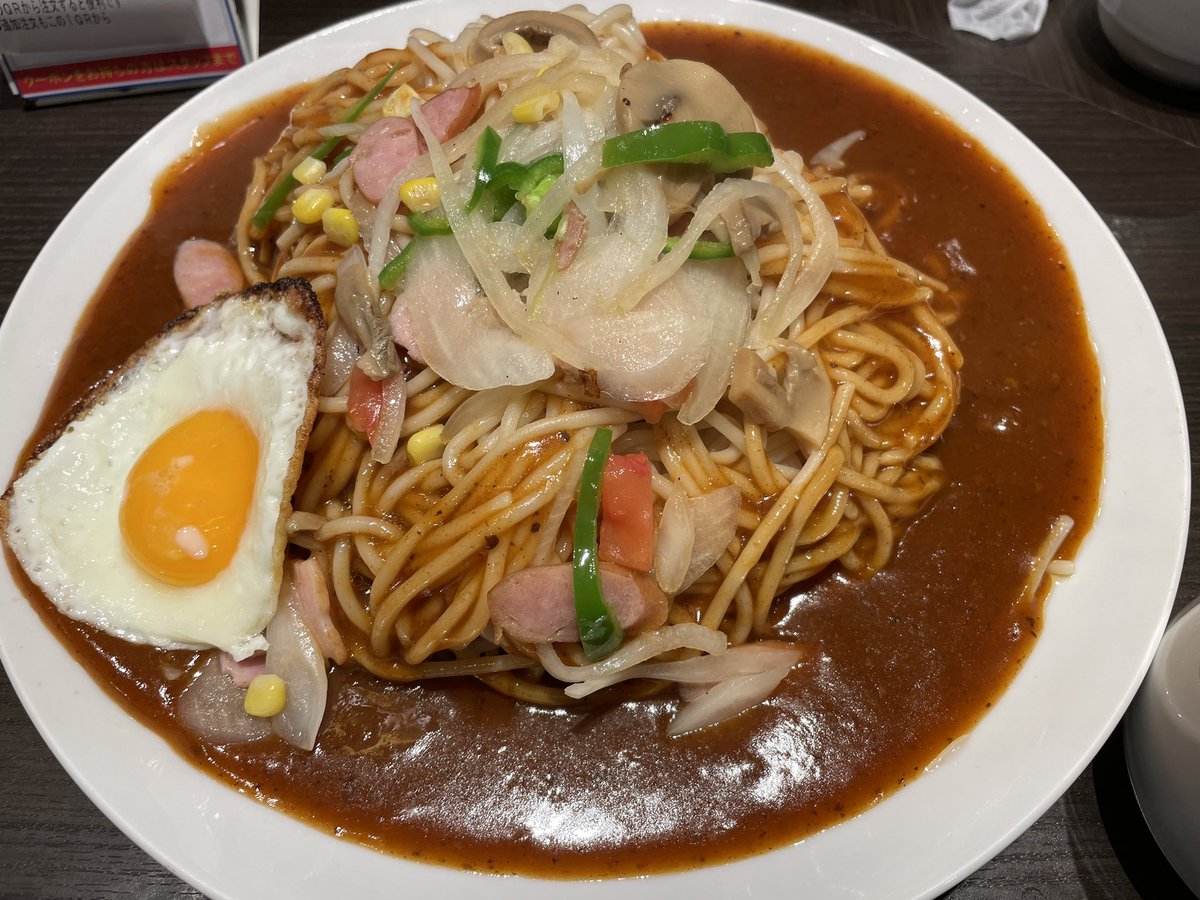 wowALFwow's tweet photo. #名古屋　#めし　#あんかけスパ 
名古屋のあんかけ太郎であんかけスパを食ったよ！
サイズはメガ！1kg！めちゃくちゃおなかいっぱいになったよ！
量は置いといて、ボク好きなんだよね、あんかけスパ！アレだよね、コレ、セパレート式ナポリタンだよね！
いろいろ大満足だったよ！ https://t.co/GYGmpdrunE