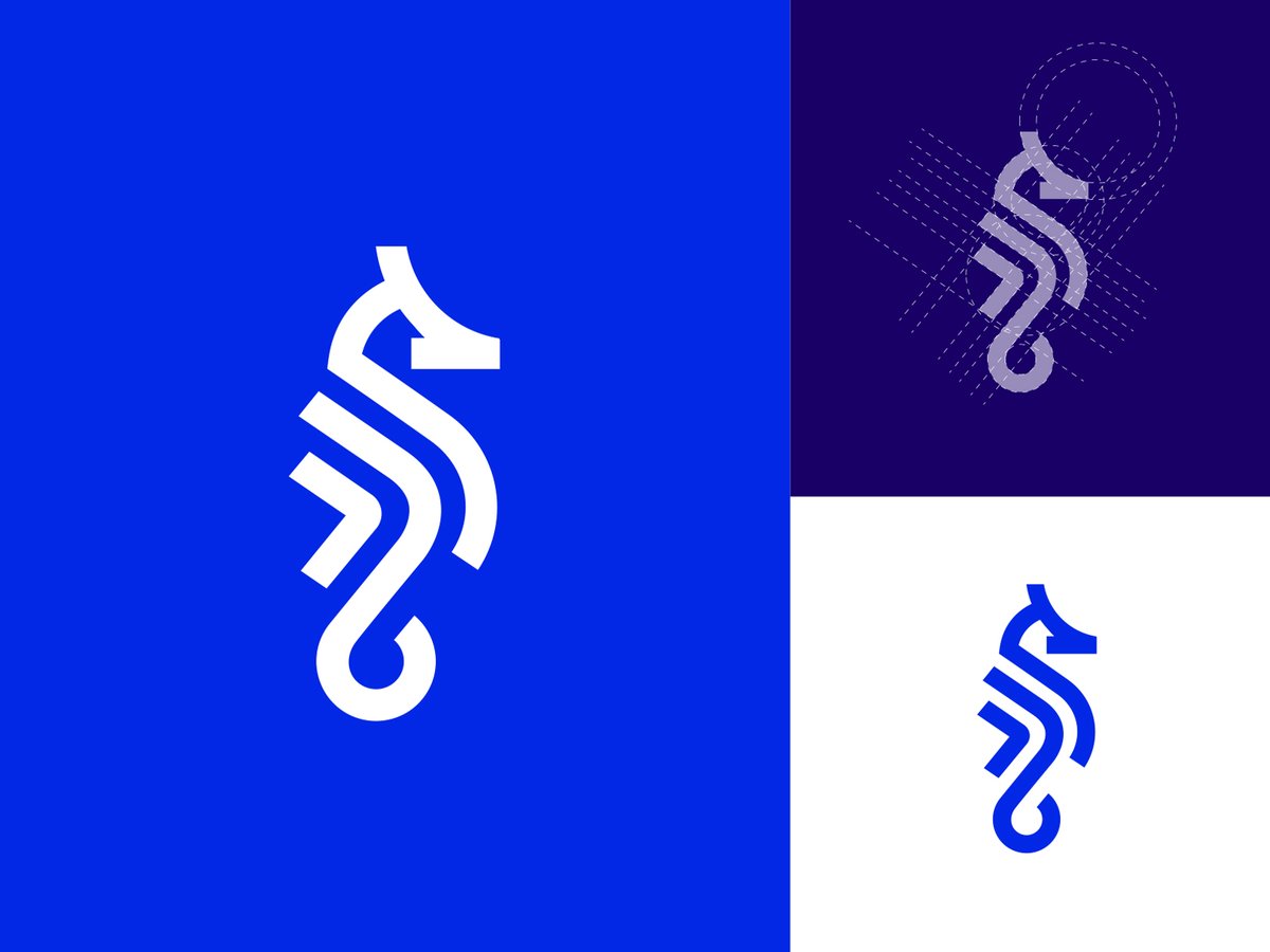 Seahorse - logo design concept
A simple line work of a Seahorse.