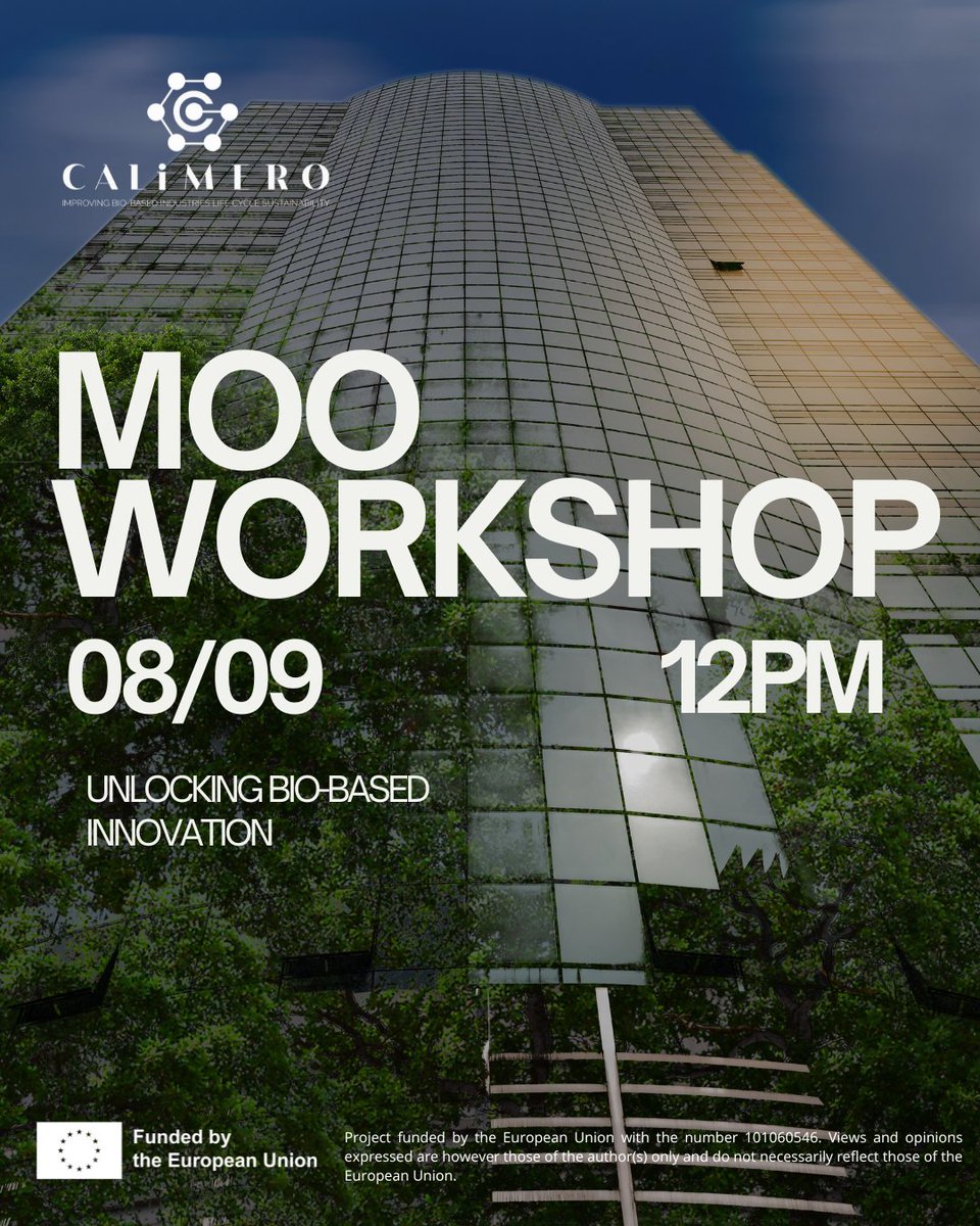 Calimero Project (@calimero_he) on Twitter photo π― Registration OPEN!
Join the <a href="/CALIMERO_HE/">Calimero Project</a> Project online workshop on Multi-Objective Optimization (MOO) π₯οΈ
π
Sept 8, 2025 | Free
Learn to balance cost, performance & π± impact in LCA.
πbit.ly/3UVFsdQ π― Registration OPEN!
Join the <a href="/CALIMERO_HE/">Calimero Project</a> Project online workshop on Multi-Objective Optimization (MOO) π₯οΈ
π
Sept 8, 2025 | Free
Learn to balance cost, performance & π± impact in LCA.
πbit.ly/3UVFsdQ