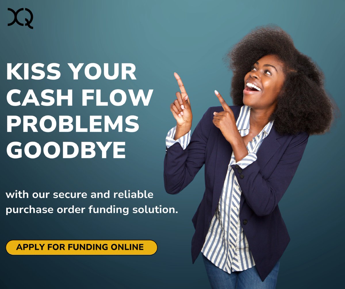 x_quotient's tweet image. #Cashflow problems?
TXQ funds your #purchaseorders so you can deliver, get paid, and grow fast.
A simple #funding solution that works when you need it most!
No red tape or hidden fees.
Apply now: thexquotient.com/application-fo…