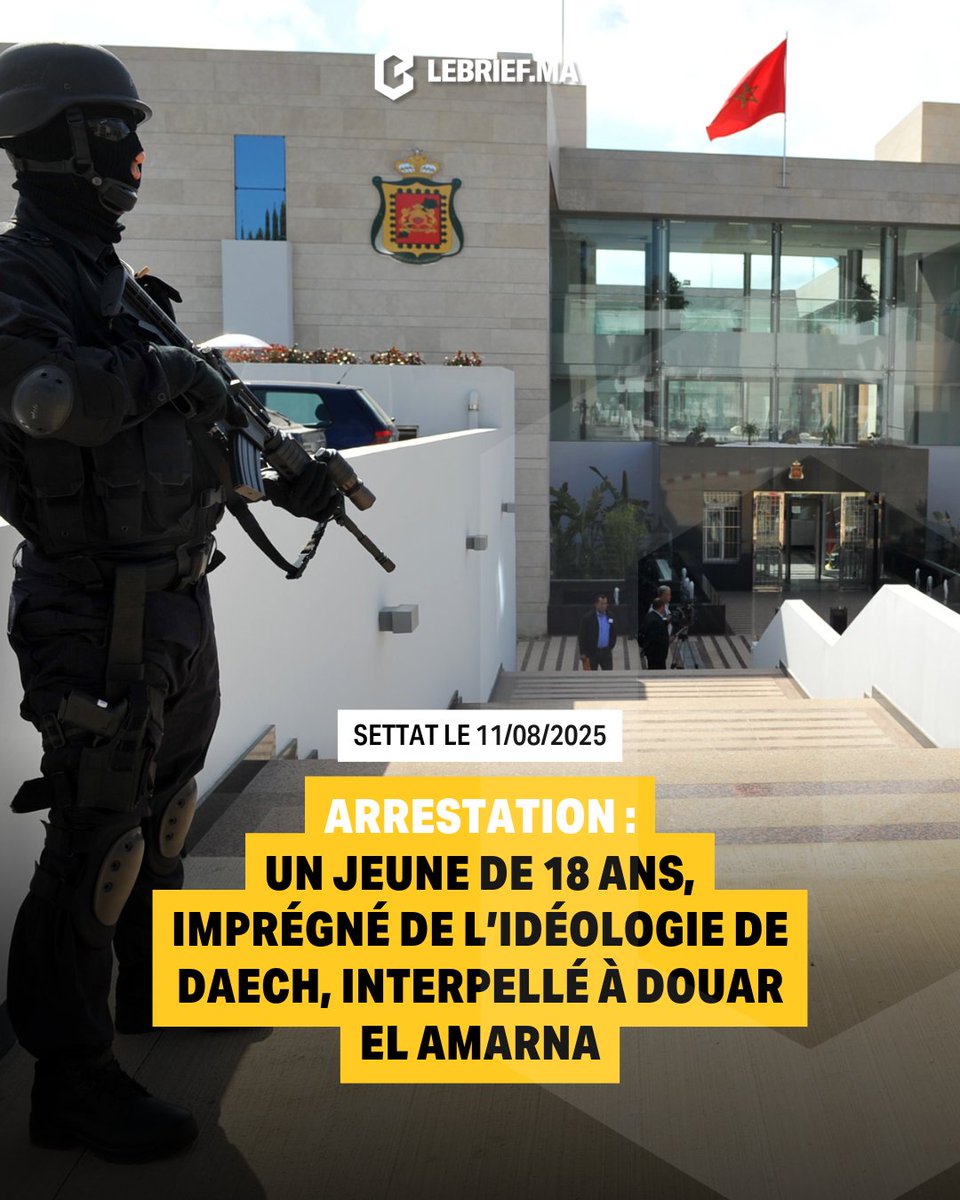 LebriefM's tweet photo. À Settat, un jeune de 18 ans radicalisé par Daech arrêté par le BCIJ grâce aux infos de la DGST. Une intervention préventive pour éviter le pire.
#Maroc #Settat #BCIJ #DGST #Sécurité #Antiterrorisme #Daech #Radicalisation #DouarElAmarna https://t.co/ADOf160ODN
