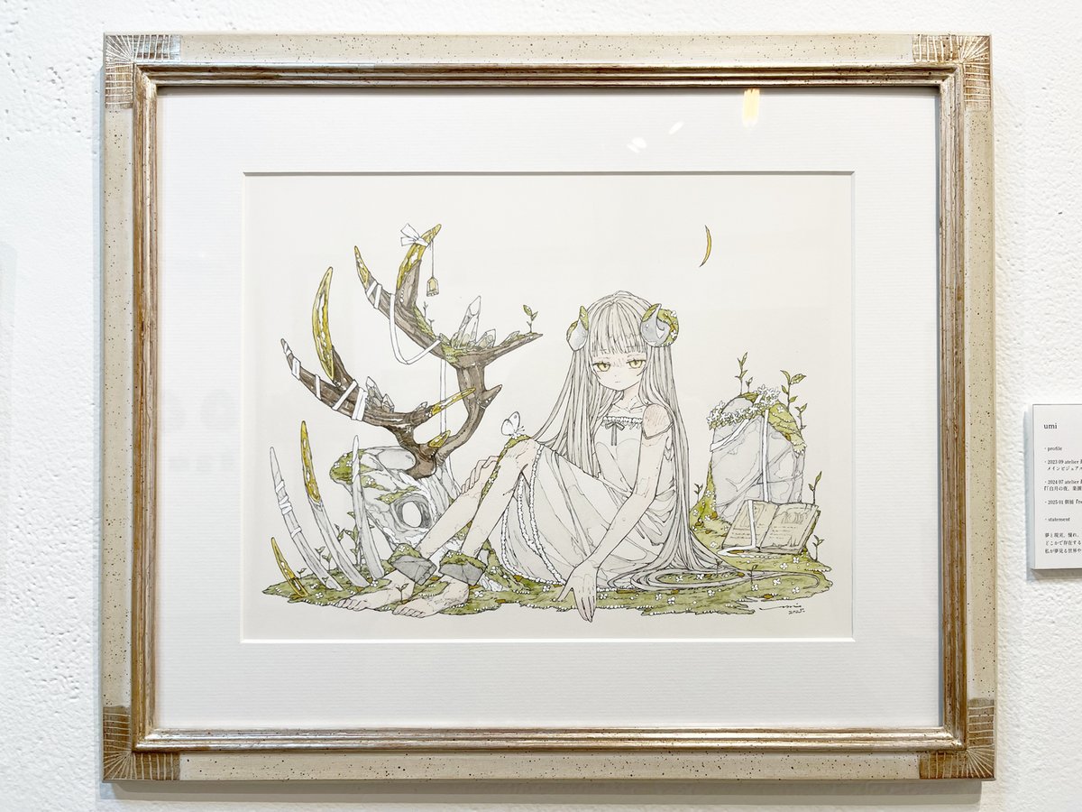 「静穏の肖像 水彩スクエア額装アート」 春の呼吸」 キャンバス、油彩、アキーラ 2023 S30/910mm×910mm