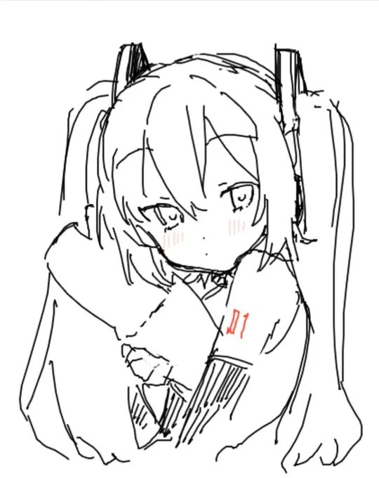 ミクちゃん落書き