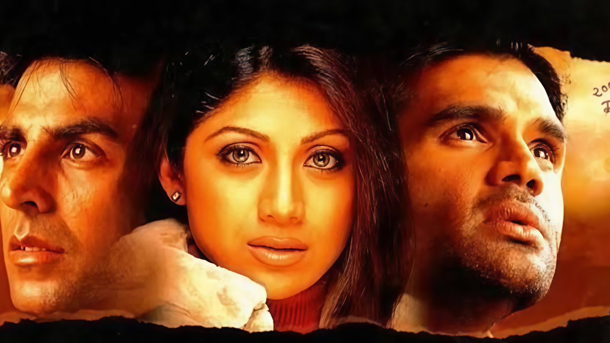 filmfare's tweet photo. Celebrating 25 years of #Dhadkan. ✨

A timeless tale of love and emotion, brought to life by unforgettable performances from #AkshayKumar, #SunielShetty, and #ShilpaShettyKundra.💫

#25YearsOfDhadkan #Anniversay https://t.co/a80wKYmAjf
