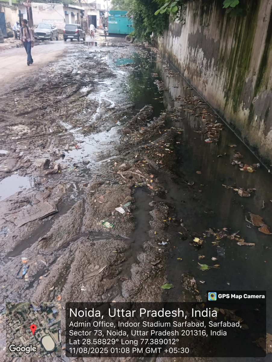 SourabhYaduva20's tweet image. Indoor stadium sec 73 noida कृपा नालियाँ साफ कराया जाए गाद साफ कराया   जाए 11 Aug 2025 #teamparyavaransangh @CeoNoida @noida_authority @dmgbnagar