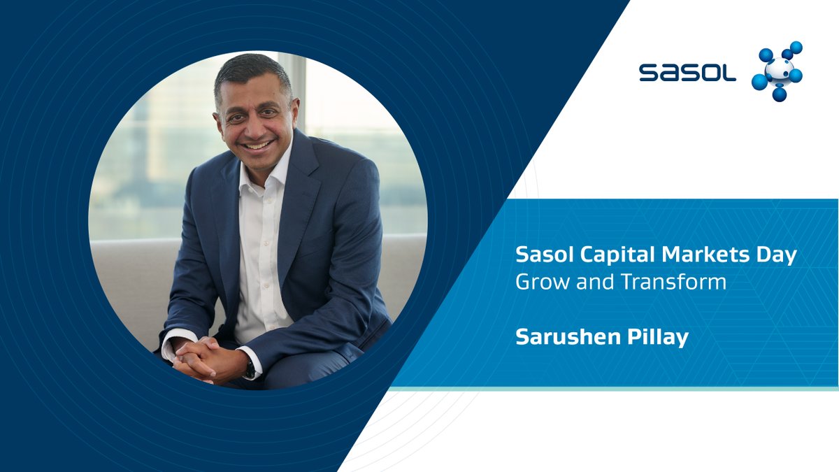 (Watch) Sasol Capital Markets Day | Grow and Transform with Sarushen Pillay. Click here youtu.be/yAWLmEhEwkE