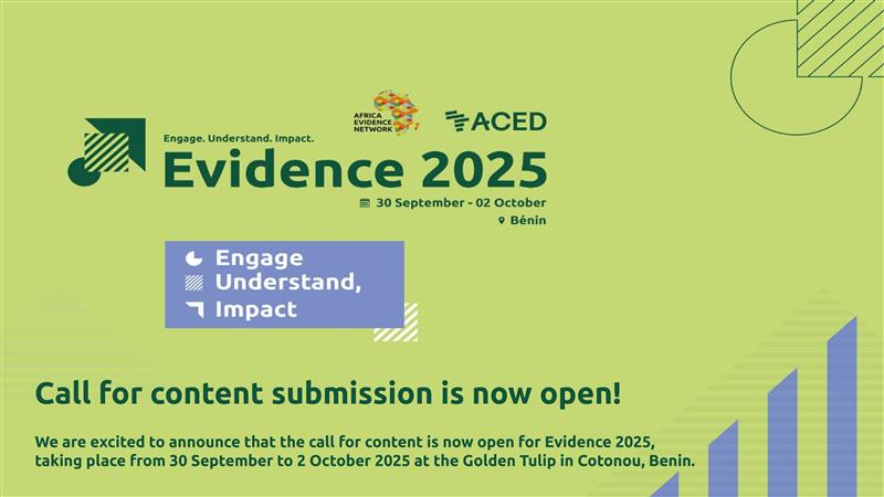 Africa_evidence's tweet photo. ⏰ 3 Days Left!
Shape evidence-informed decision-making (EIDM) in #Africa.
Submit content now for #Evidence2025: https://t.co/Xaqip9s1m6.
#AfricaLeads #AfricaLovesEvidence #AfricanEIDM #AfricaWeWant #EIDMforAll #EvidenceMatters #EvidenceUse #LeaveNoOneBehind #OnlyTogether #SubmitNow