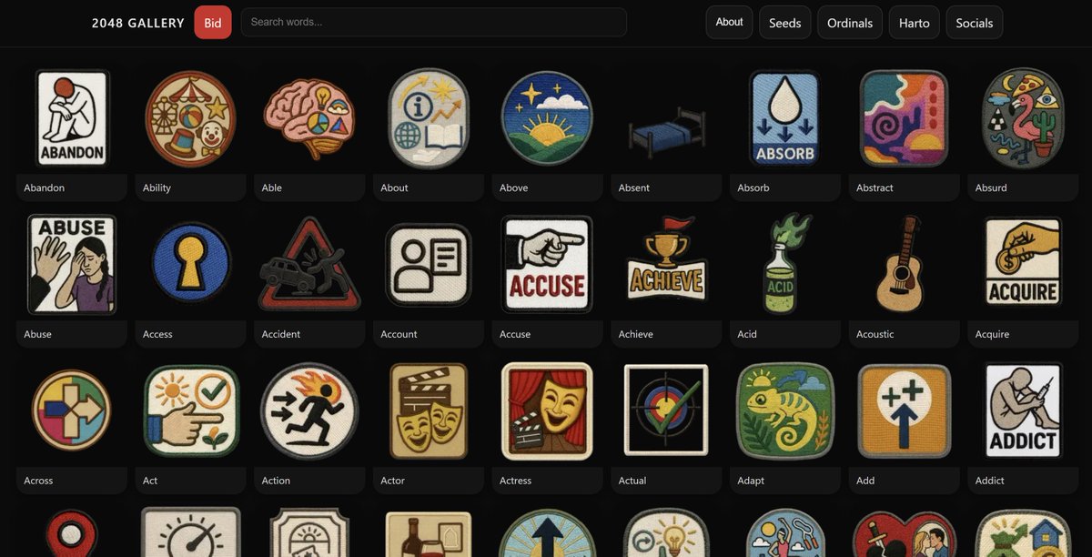 harto_fr's tweet image. gm  

2048 words has been inscribed, today we will inscribe the seed artworks.   

We just pulled a new website, Version 1.0 – Public Release. 🫡

Sections

ℹ️About – Introduction to the project and vision.

🌱Seeds – Overview of the 2048 compositions and their role in the…