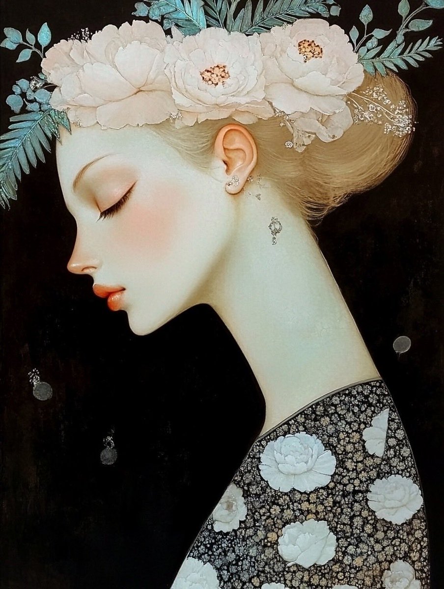 Aurora41155547's tweet photo. Girl with a wreath
#Art #Painting #Digitaldecorativeart #Modernart
#ArtNouveaustyle
#Decorativepatterns https://t.co/ZEMaFl0hna